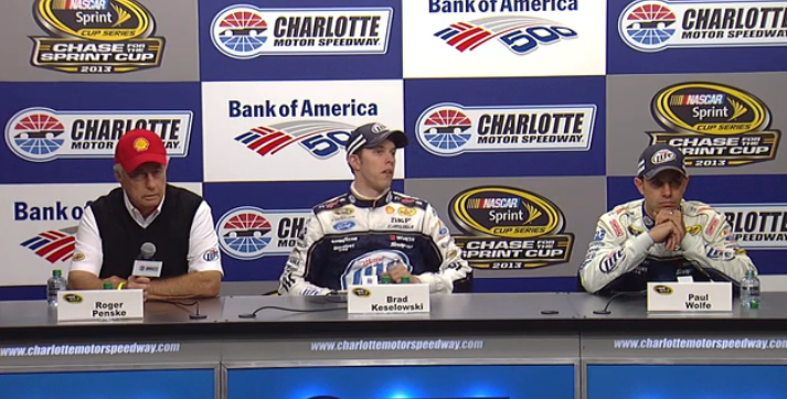 Roger, Brad and Paul in the media center for post race press. The guys looked so tired!
